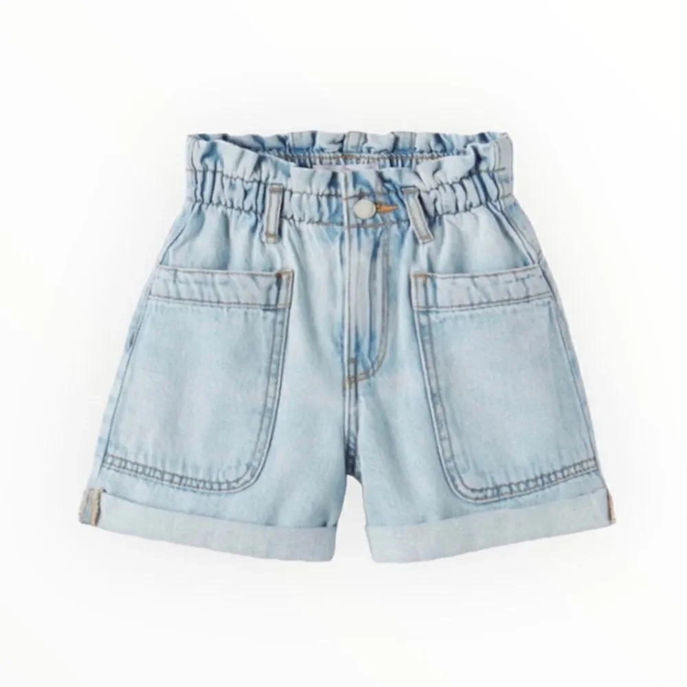 ZARA Kids | Light Blue | PAPERBAG WAIST DENIM SHORTS
